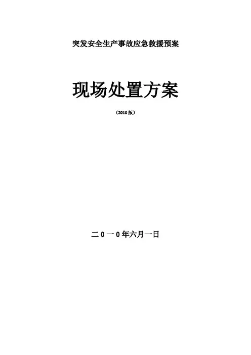 突发安全生产事故应急救援预案(现场处理方案)