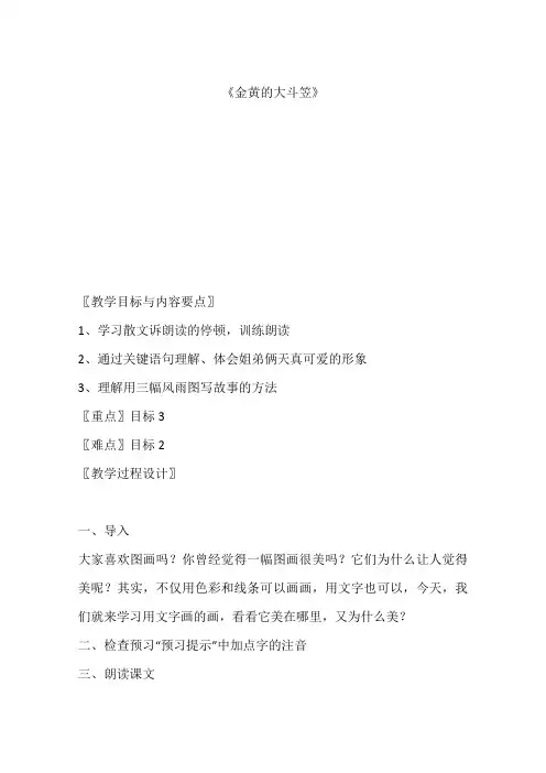 《金黄的大斗笠》