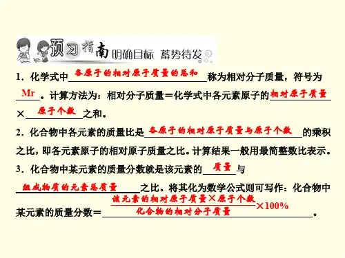 初三上化学课件(人教版)-有关相对分子质量的计算