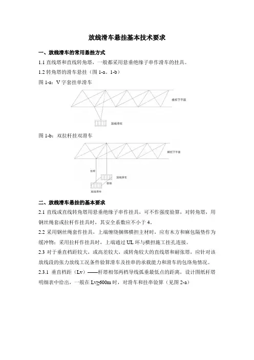 放线滑车悬挂基本技术要求