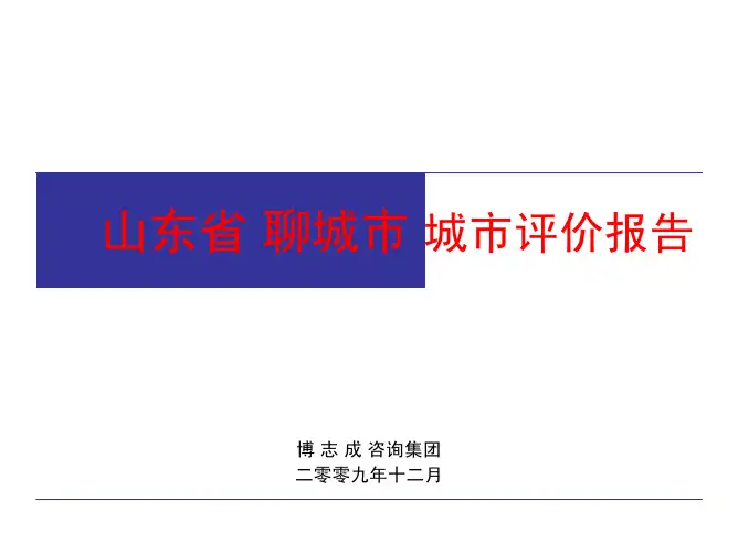聊城市城市评价报告