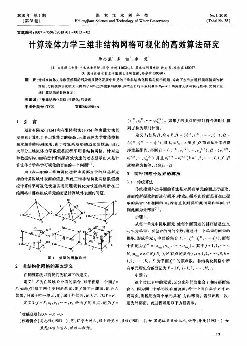 计算流体力学三维非结构网格可视化的高效算法研究