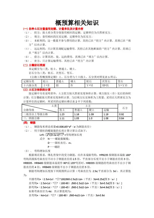 概预算相关知识