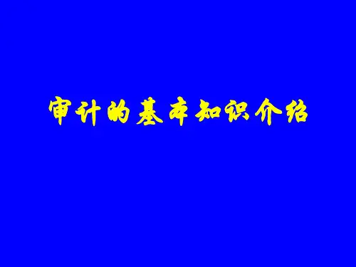 审计的基本知识介绍