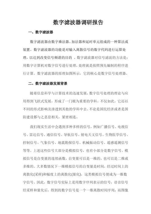 数字滤波器调研报告