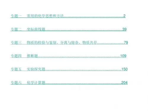 2017年中考化学总复习第二部分热点专题突破