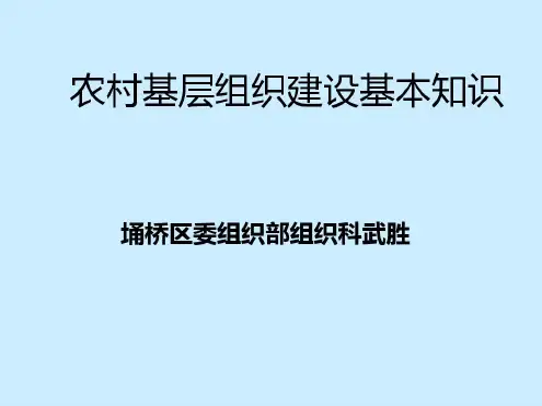 农村基层组织建设基本知识概述(PPT67张)
