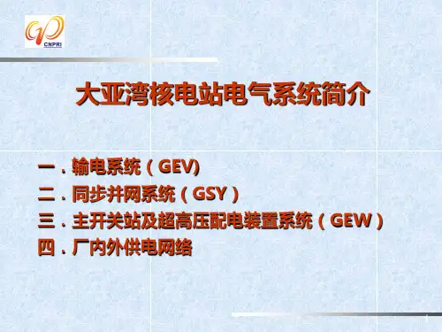 大亚湾核电站电气系统简介