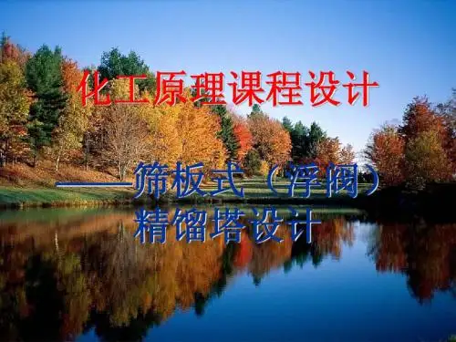 11级化工2、3班化工原理课程设计任务