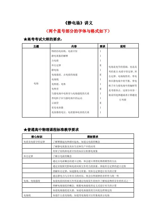 物理讲义格式最新