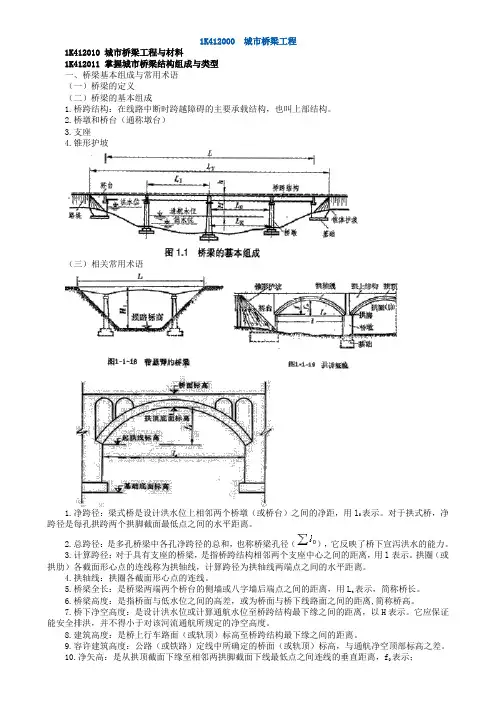 桥梁结构简图、常用术语及施工工艺
