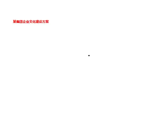某集团企业文化建设方案