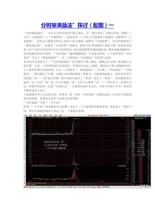 分时战法1~9基础篇
