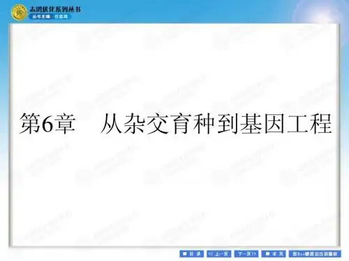 第6章 从杂交育种到基因工程