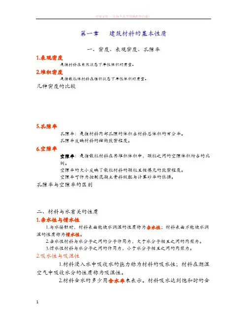 第一章建筑材料的基本性质 (1)
