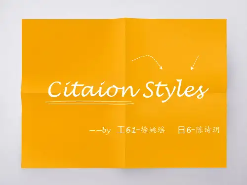 Citation styles