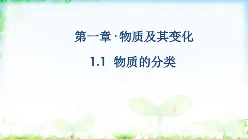 第一章· 物质及其变化1.1 物质的分类