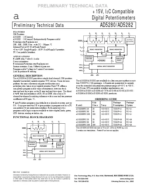 AD5282BRU50中文资料