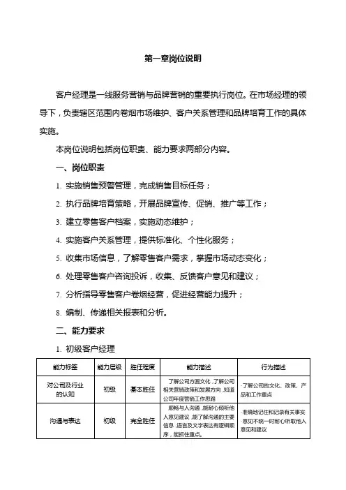 客户经理工作手册