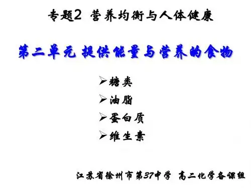 提供能量与营养的食物用