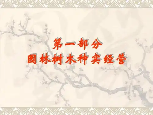 园林树木种实经营