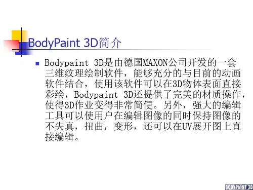用bodypaint3D为三维模型绘制纹理贴图共20页