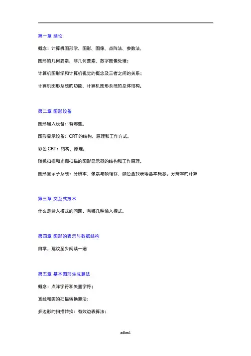 计算机图形学基础(第2版)课后习题答案__陆枫