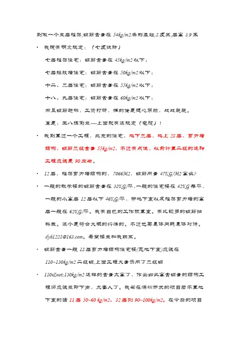 钢筋含量