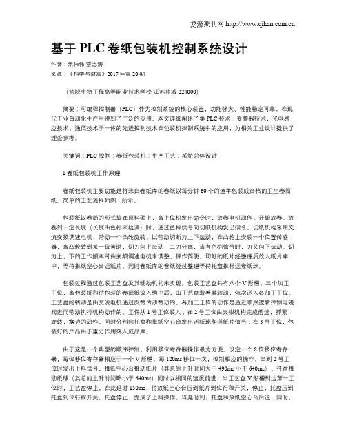 基于PLC卷纸包装机控制系统设计