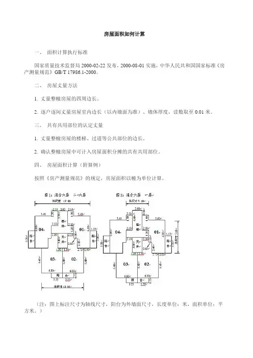 房屋面积如何计算