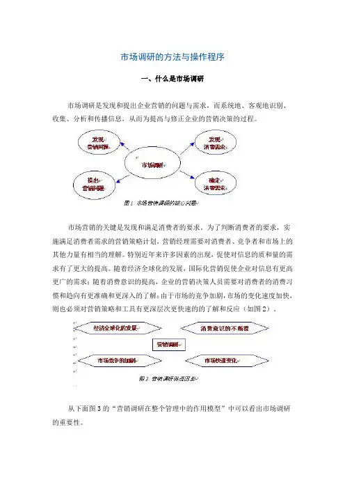市场调研的方法与操作程序
