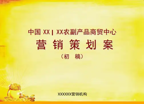 农产品商贸中心营销策划提案