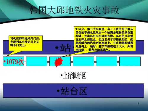 韩国大邱地铁火灾事故ppt课件
