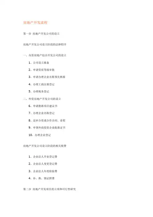 房地产开发流程