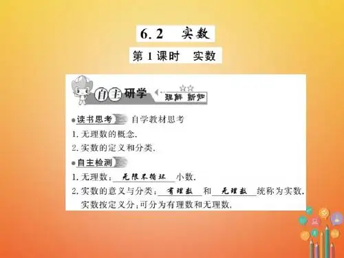 2018春七年级数学下册第六章实数6.2实数(第1课时)习题课件沪科版