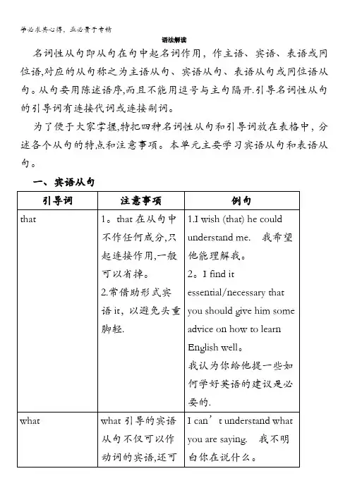 高一英语3学案：语法解读Unit3 TheMillionPoundBank-Note含解析