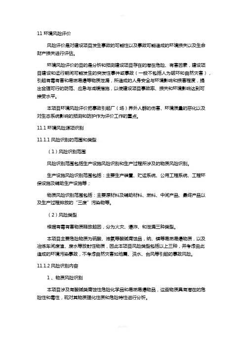 环评风险评价