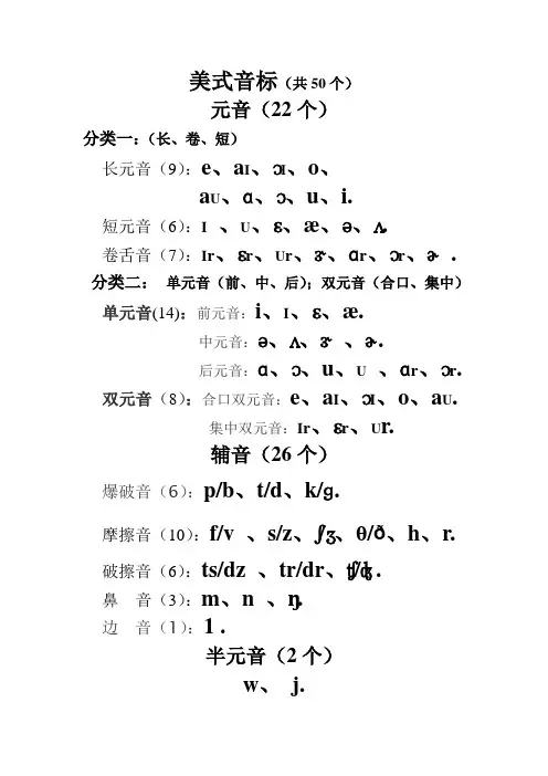 美式音标