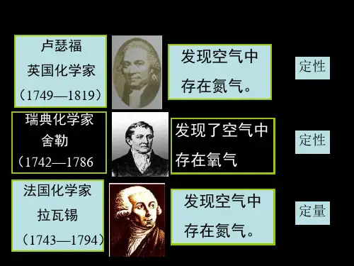 空气第二课时——拉瓦锡实验资料