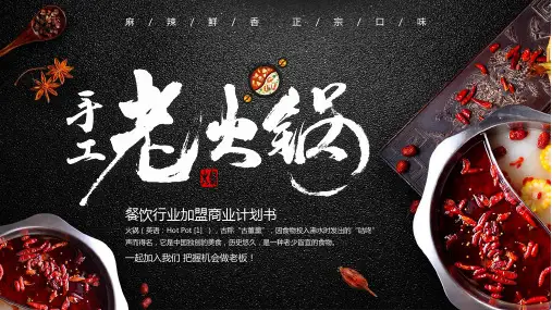 火锅主题餐饮行业加盟商业计划书PPT