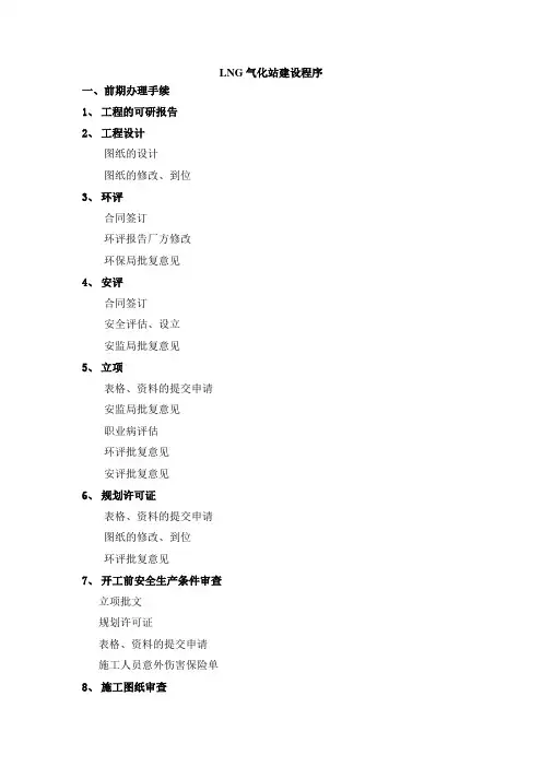 LNG气化站建设程序
