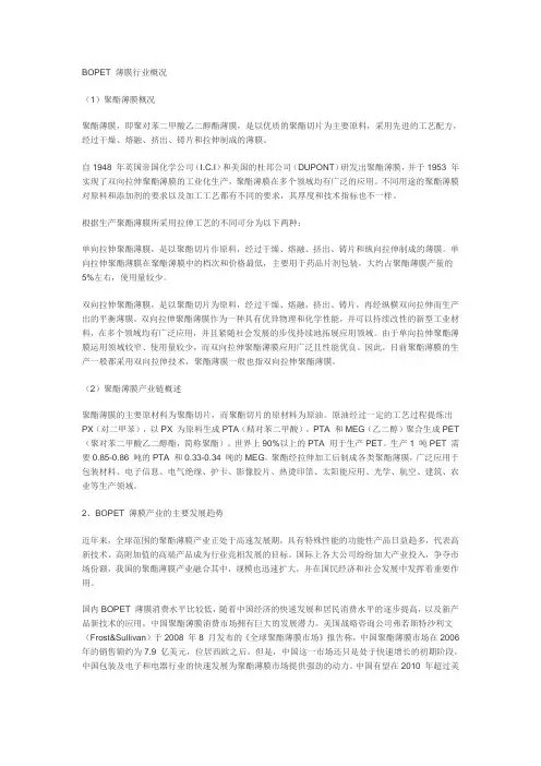 BOPET 薄膜行业概况