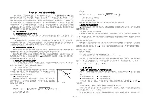 曲线运动和万有引力专题