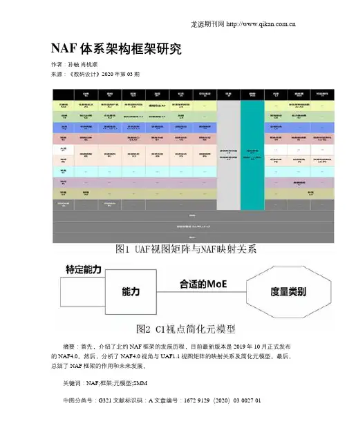 NAF体系架构框架研究