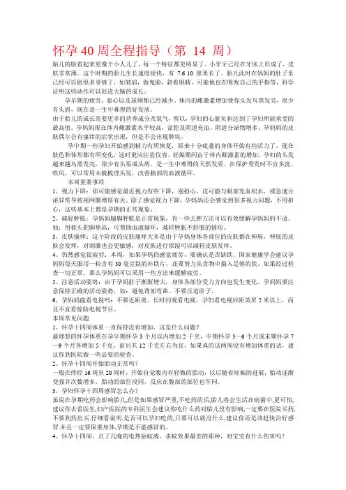 怀孕40周全程指导(第 14 周-23)