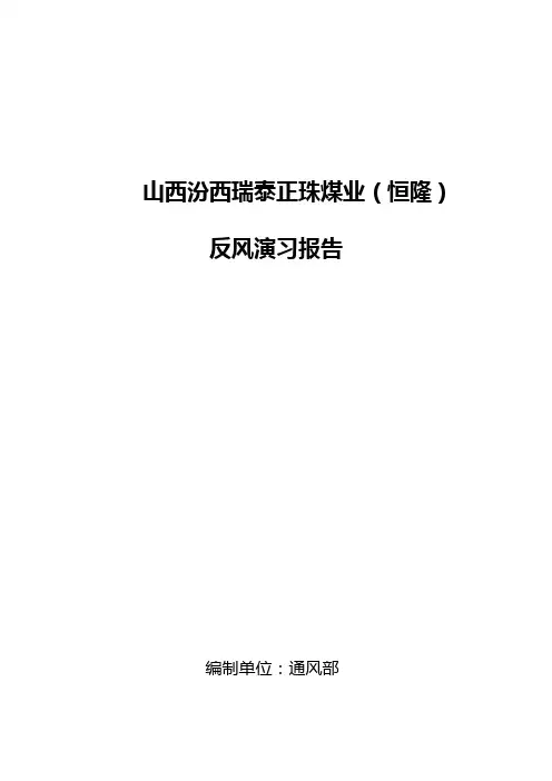 反风演习报告