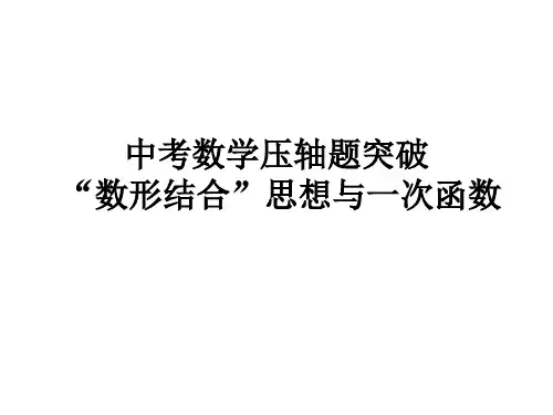 中考数学压轴题突破 “数形结合”思想与一次函数(共21张PPT)