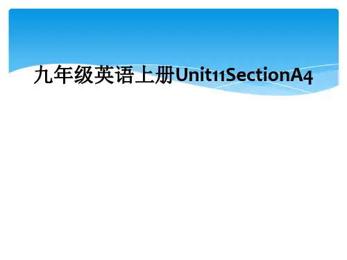 九年级英语上册Unit11SectionA4