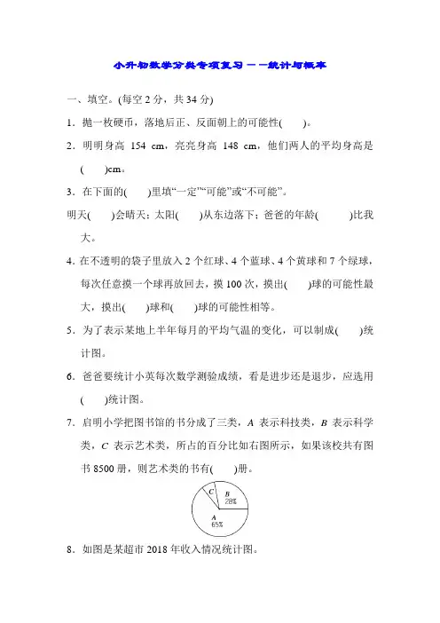 小升初数学分类专项复习——统计与概率(有答案)