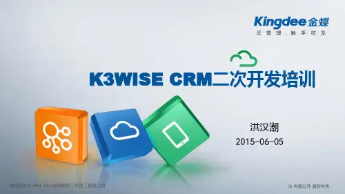 K3 WISE CRM二次开发培训